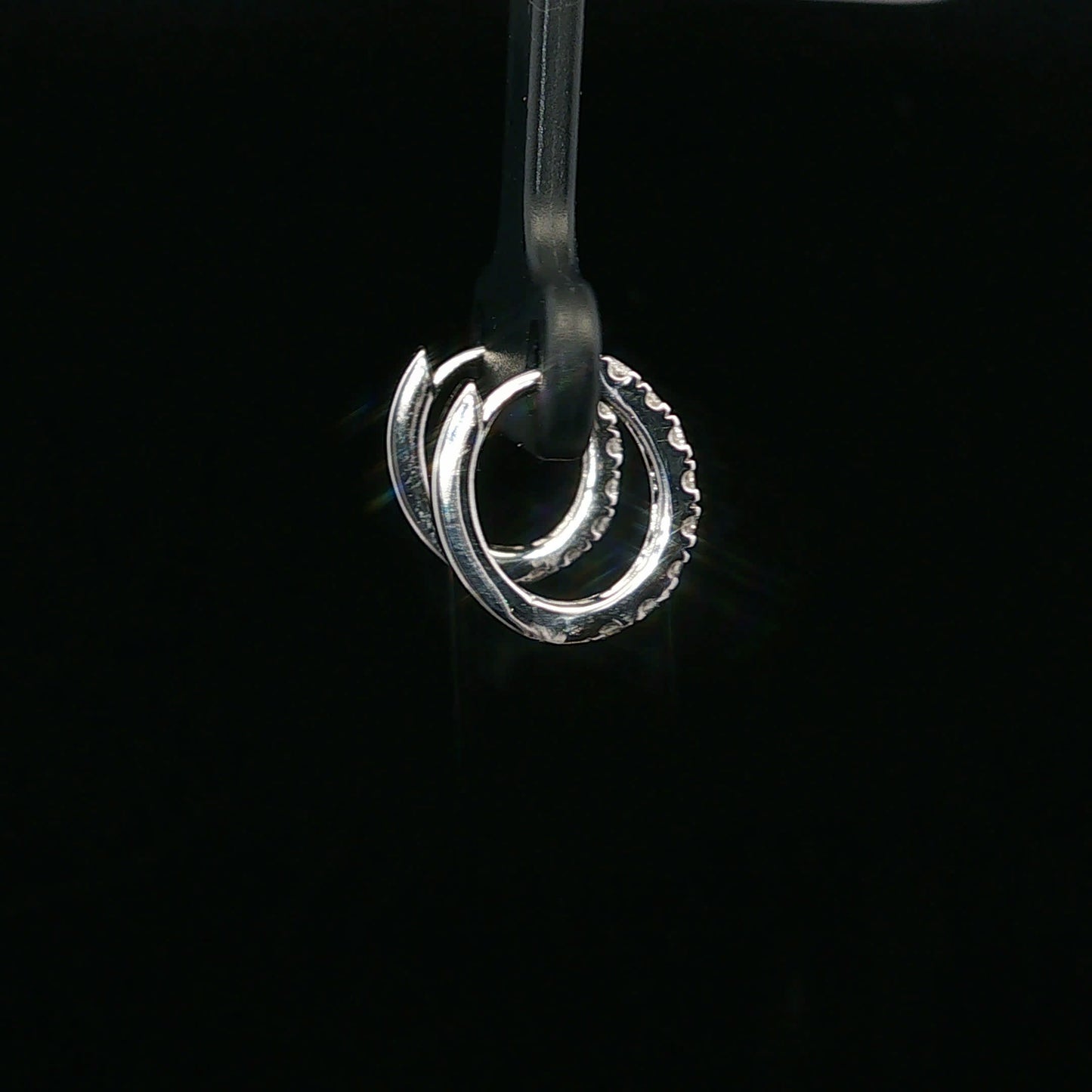 0.50ctw G/I1 Oval Huggies - 14KW - Natural Diamond - 64154