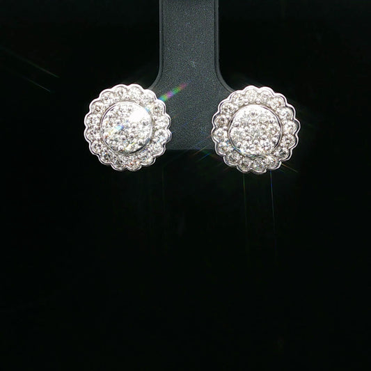 1.00ctw G/SI2 Flower Halo - 14KW - Natural Diamond - 64155-3