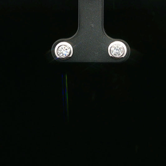 0.50ctw 0.40ct F/SI2 Hidden Halo Studs - 10KW - Natural Diamond - 64158-3