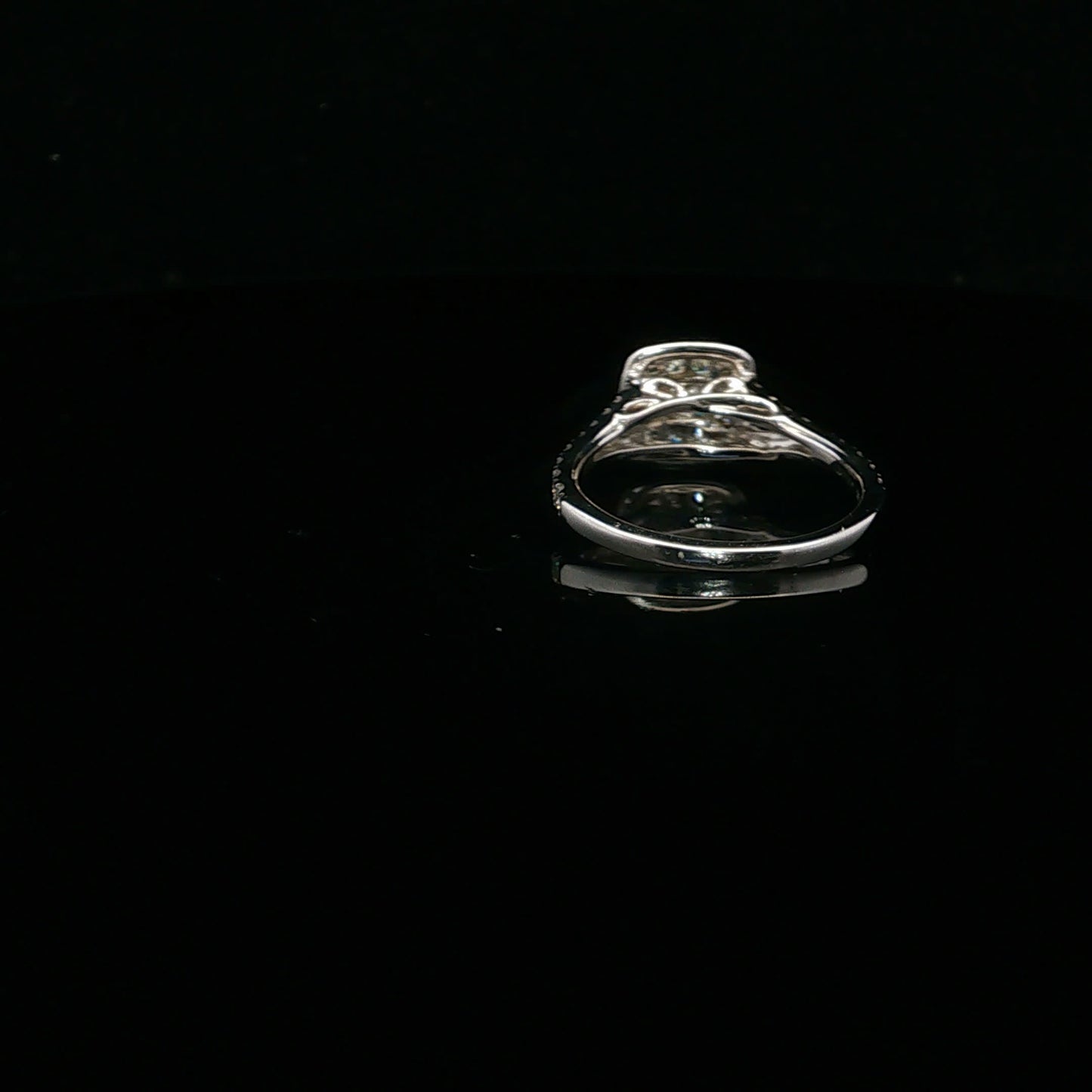 1.00ctw 0.20ct F/SI1 Princess Halo - 14KW - Natural Diamond - 64163-7