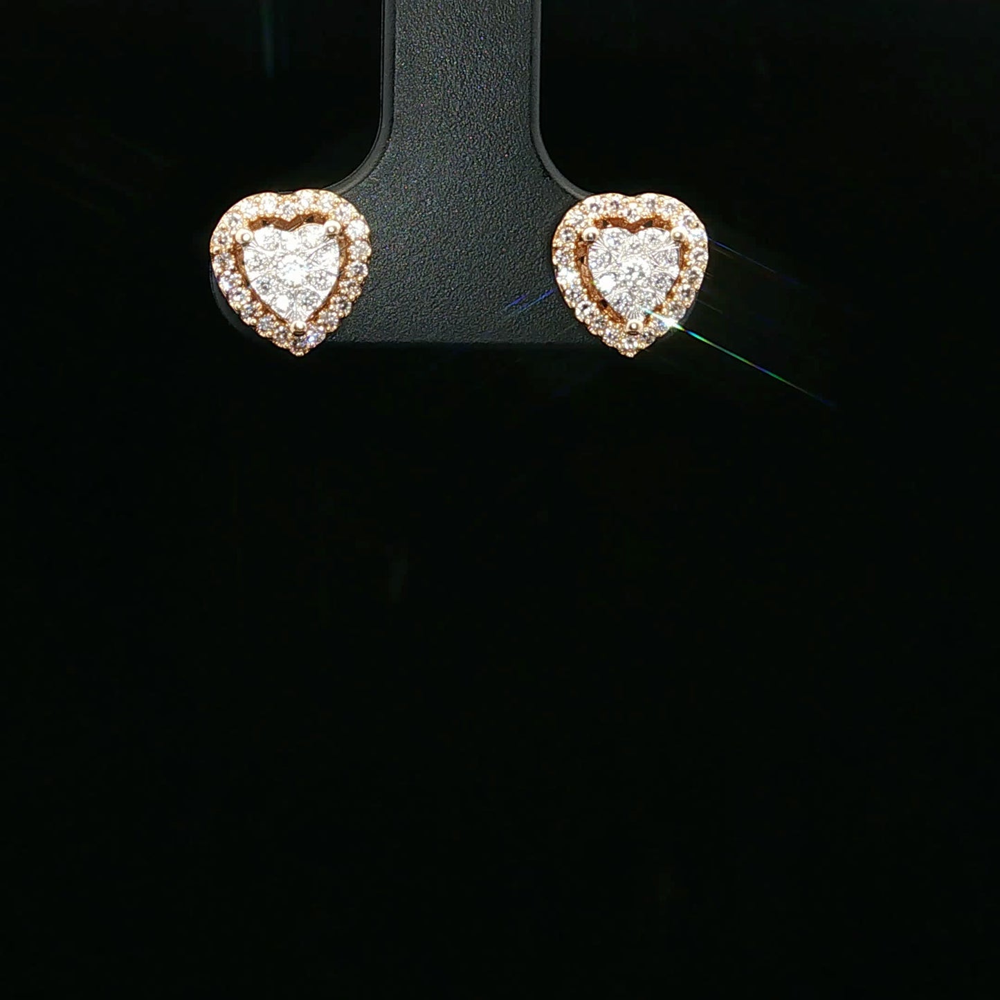 0.25ctw G/SI1 Hear Halo - 14KY - Natural Diamond - 64168