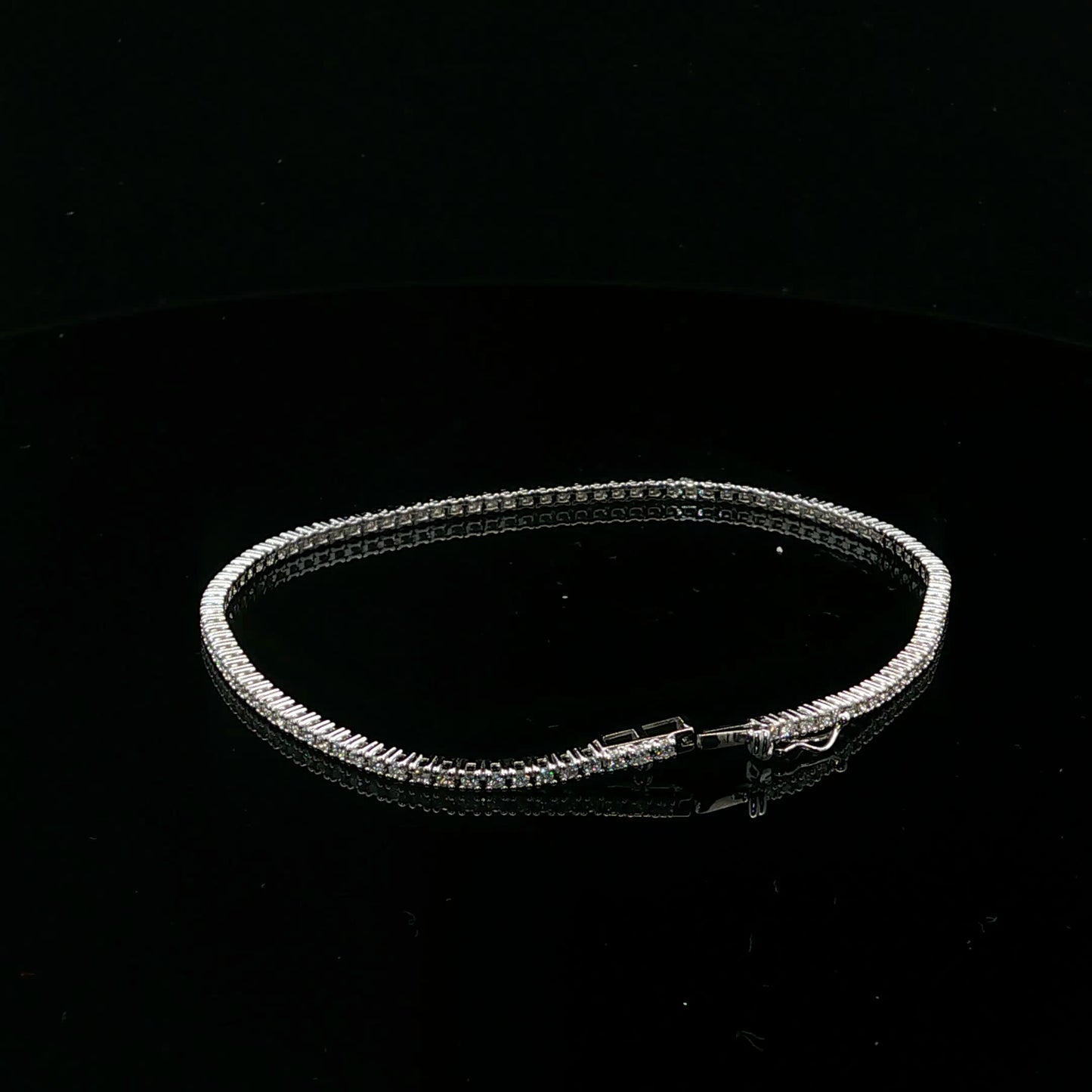 0.90ctw G/SI2 Tennis Bracelet - 14KW - Natural Diamond - 64253-1