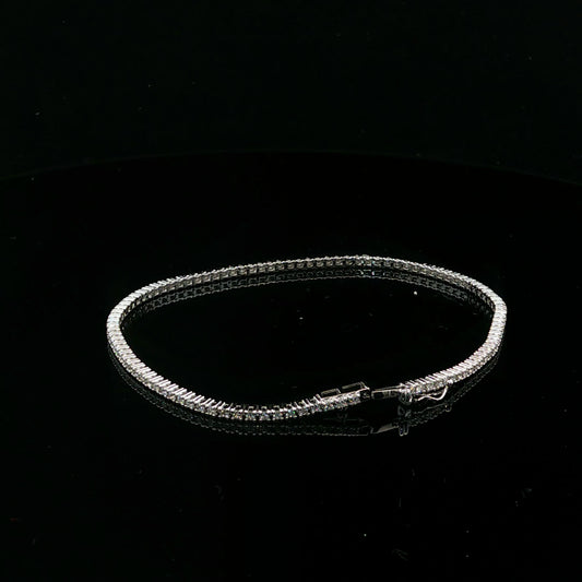 0.90ctw G/SI2 Tennis Bracelet - 14KW - Natural Diamond - 64253-1