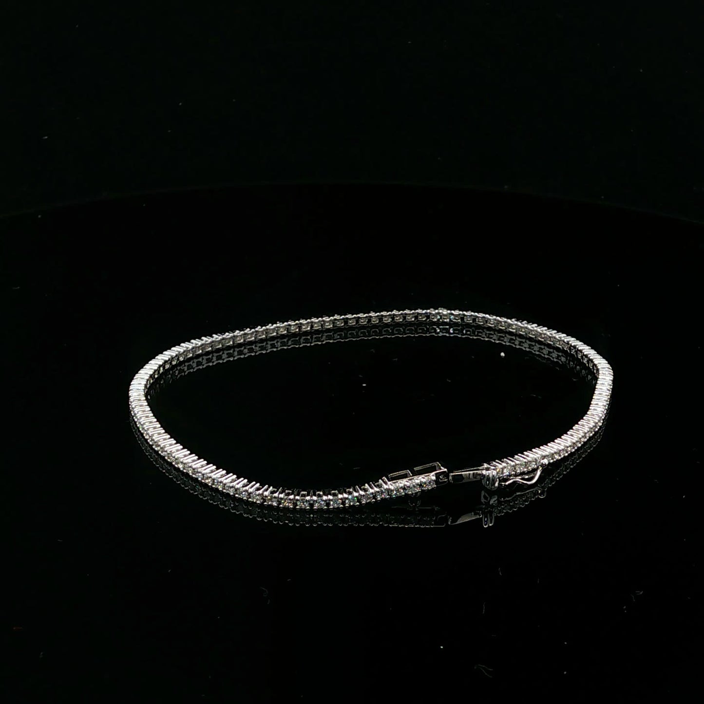 0.90ctw G/SI2 Tennis Bracelet - 14KW - Natural Diamond - 64253-4