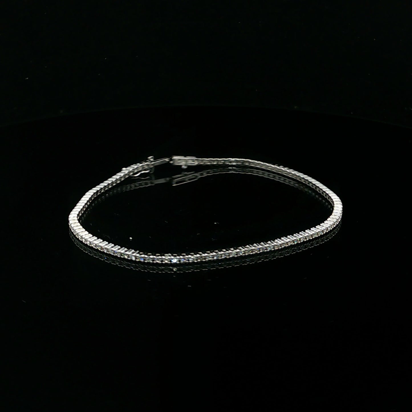 0.90ctw G/SI2 Tennis Bracelet - 14KW - Natural Diamond - 64253-1
