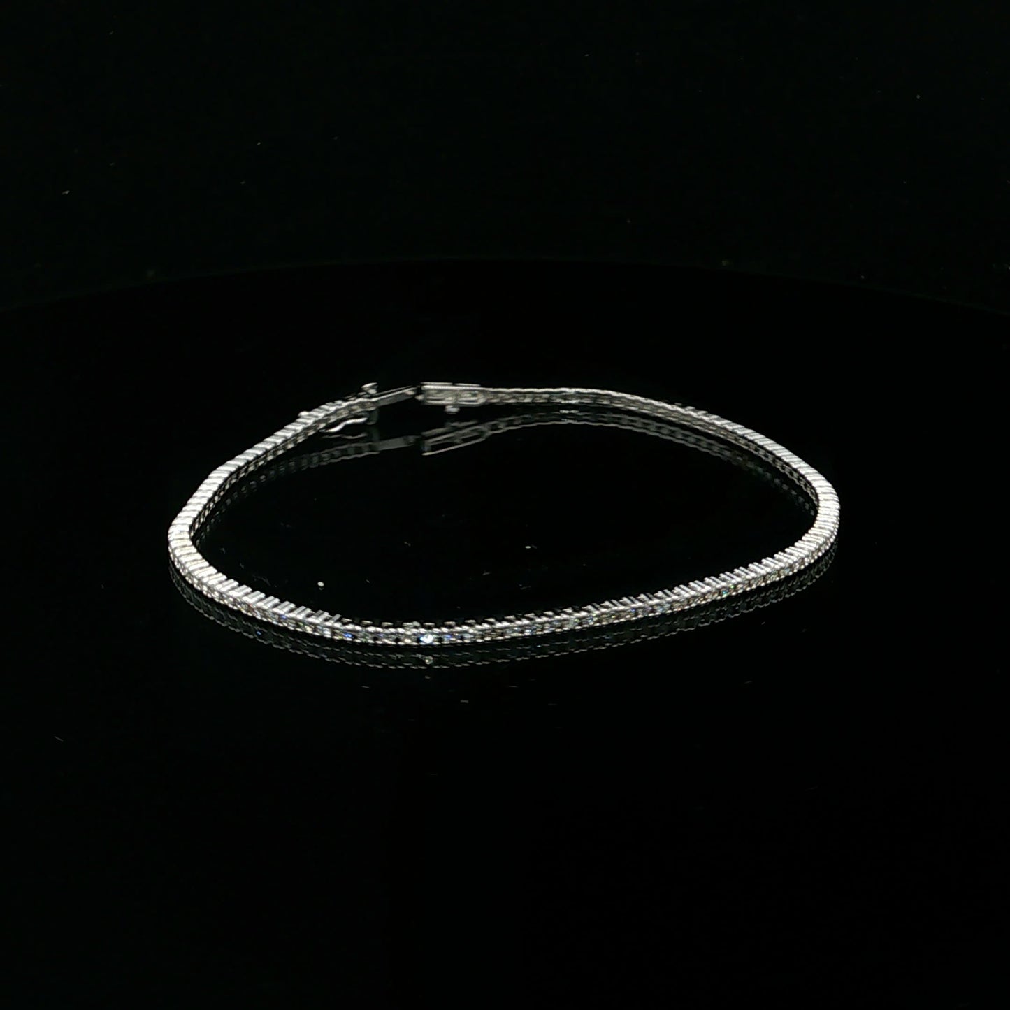 0.90ctw G/SI2 Tennis Bracelet - 14KW - Natural Diamond - 64253-3