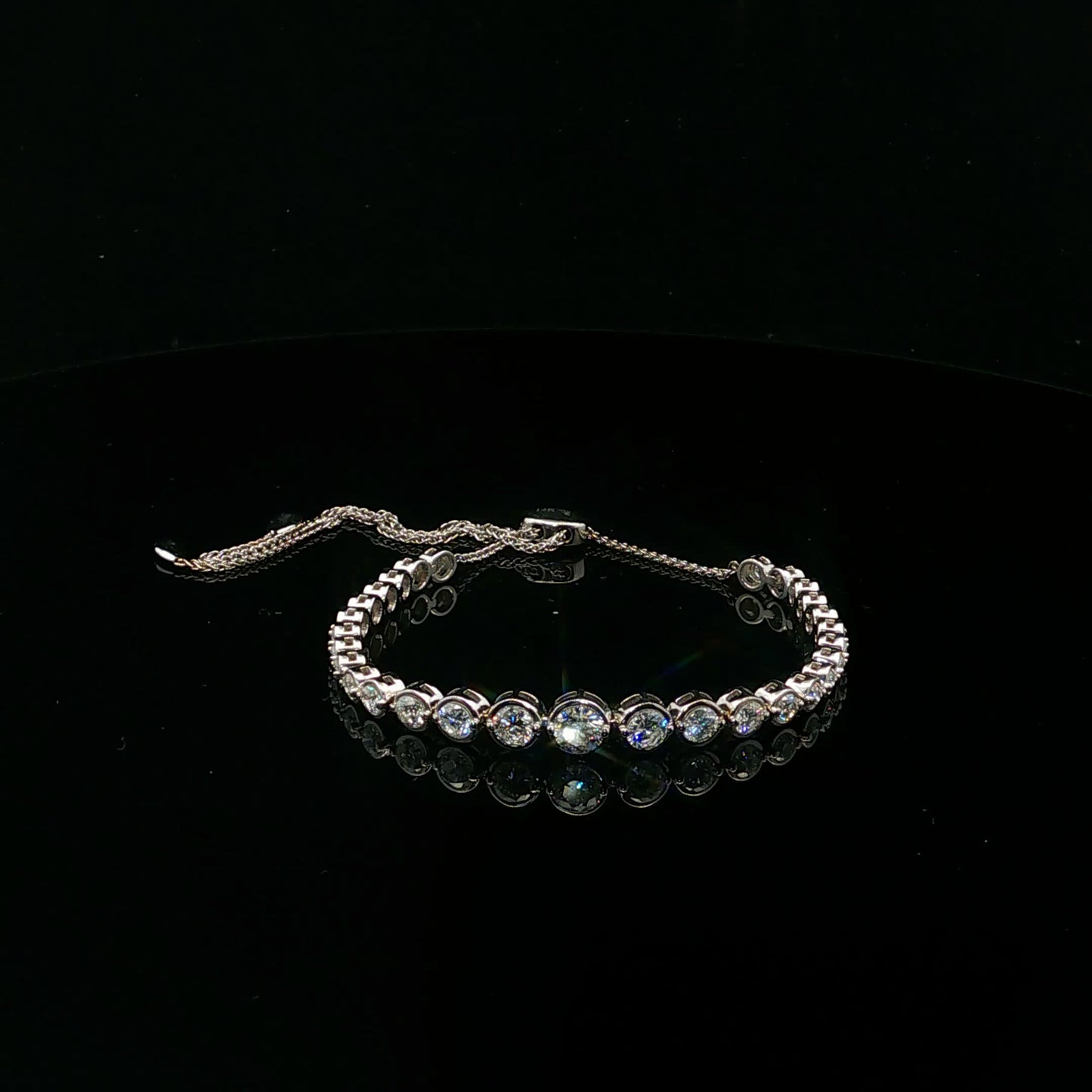 1.58ctw G/SI2 Bolo Bracelet - 14KW - Natural Diamond - 64256-1