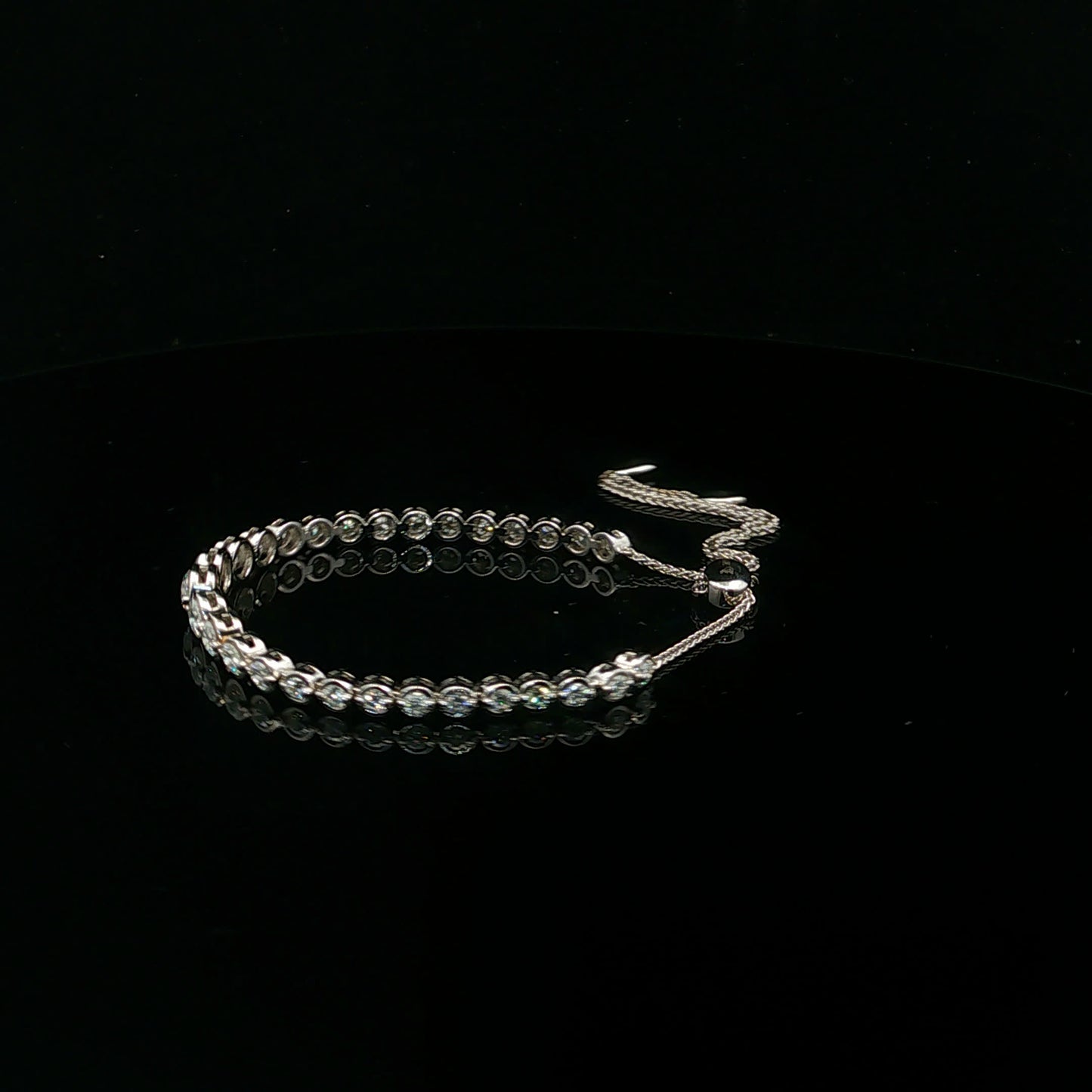 1.58ctw G/SI2 Bolo Bracelet - 14KW - Natural Diamond - 64256-1