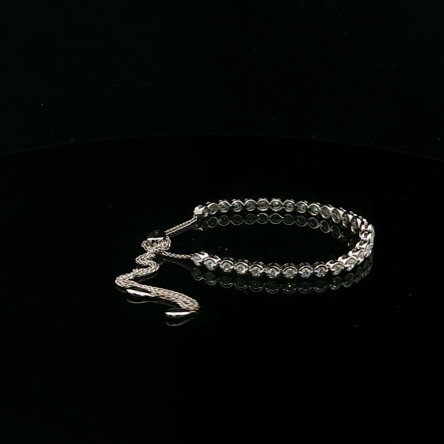 1.58ctw G/SI2 Bolo Bracelet - 14KW - Natural Diamond - 64256-1