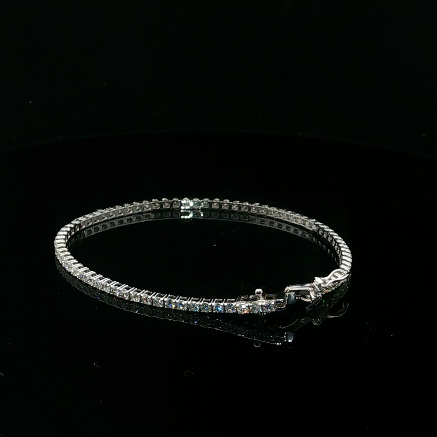 2.96ctw G/SI2 Tennis Bracelet - 14KW - Natural Diamond - 64257-1