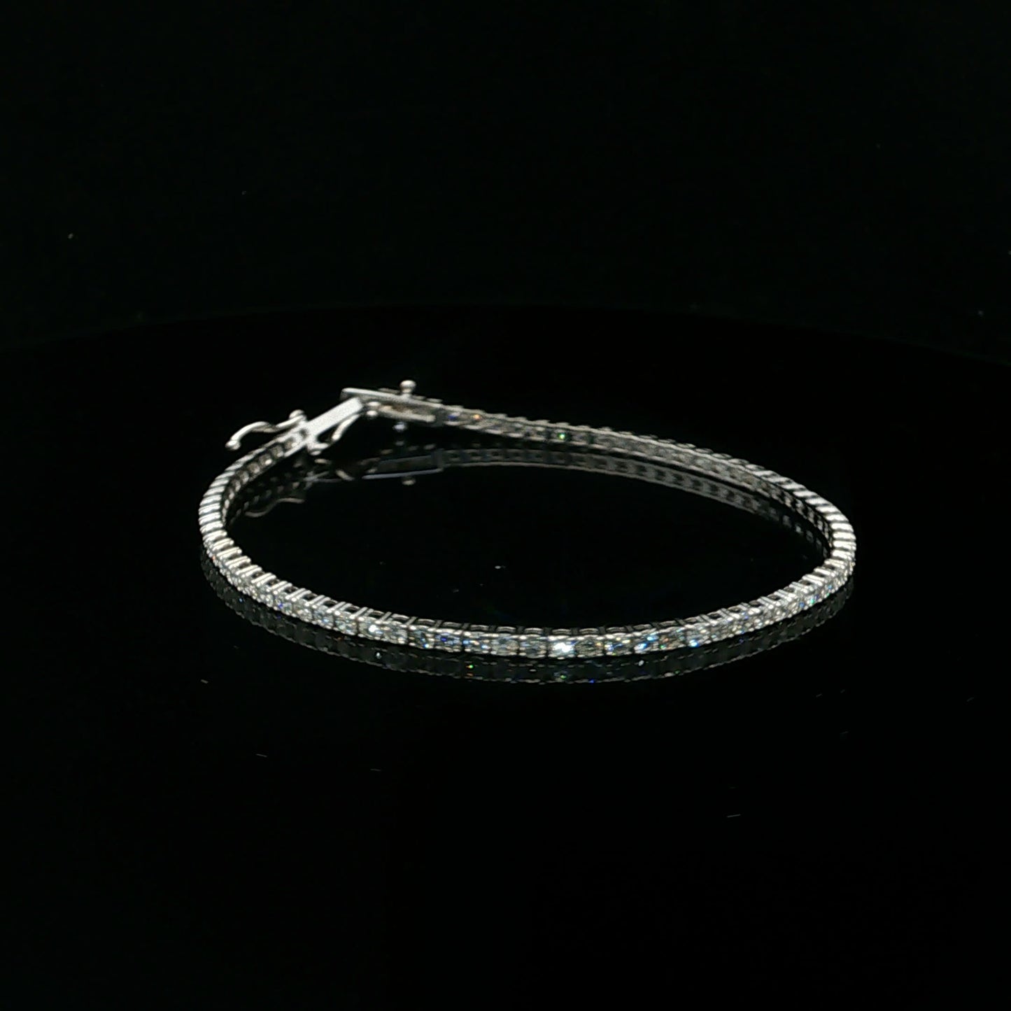 2.96ctw G/SI2 Tennis Bracelet - 14KW - Natural Diamond - 64257-1