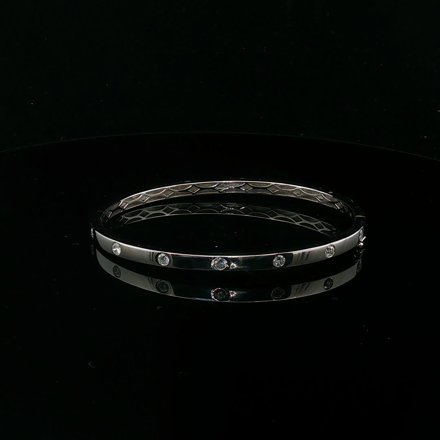 0.55ctw G/SI2 Inlay Bracelet - 14KW - Natural Diamond - 64258