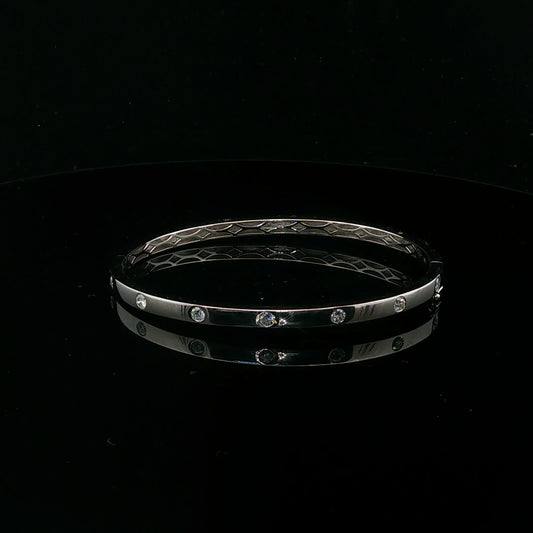 0.55ctw G/SI2 Inlay Bracelet - 14KW - Natural Diamond - 64258