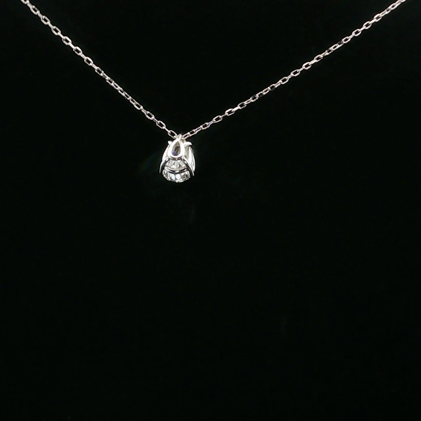 1.00ct D/VS2 Pear Solitaire - 14KW - Lab Diamond - 64227