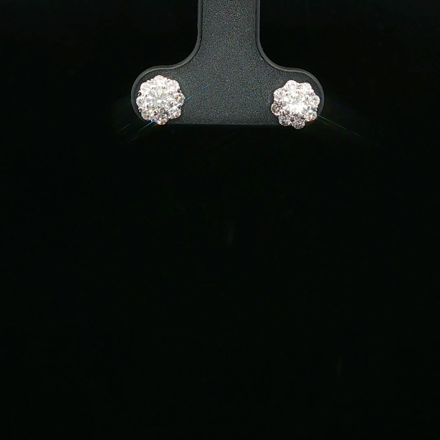 0.50ctw G/SI1 Flower Studs - 14KW - Natural Diamond - 64228