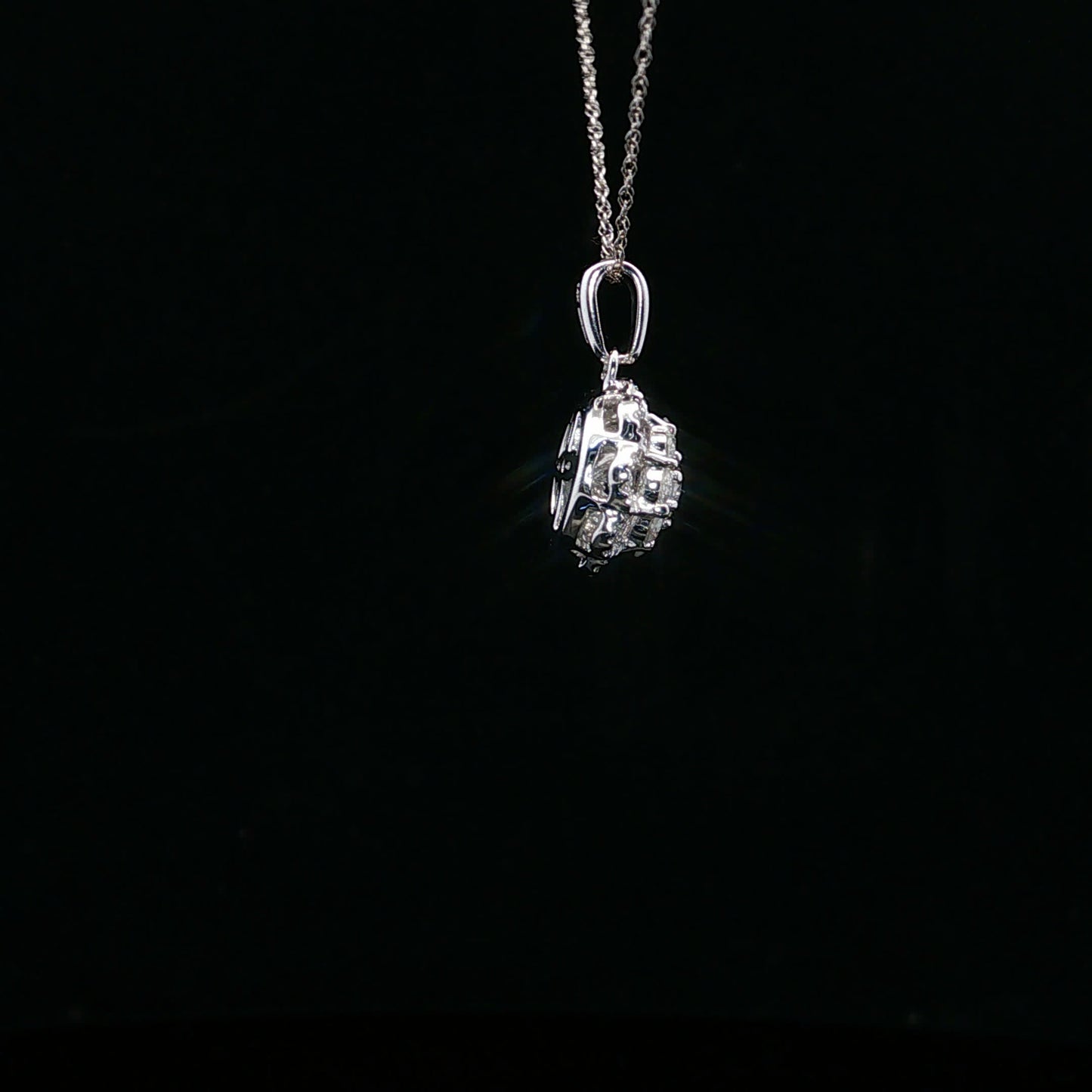 0.50ctw 0.40ct F/SI1 Flower Double Halo - 14KW - Natural Diamond - 64229