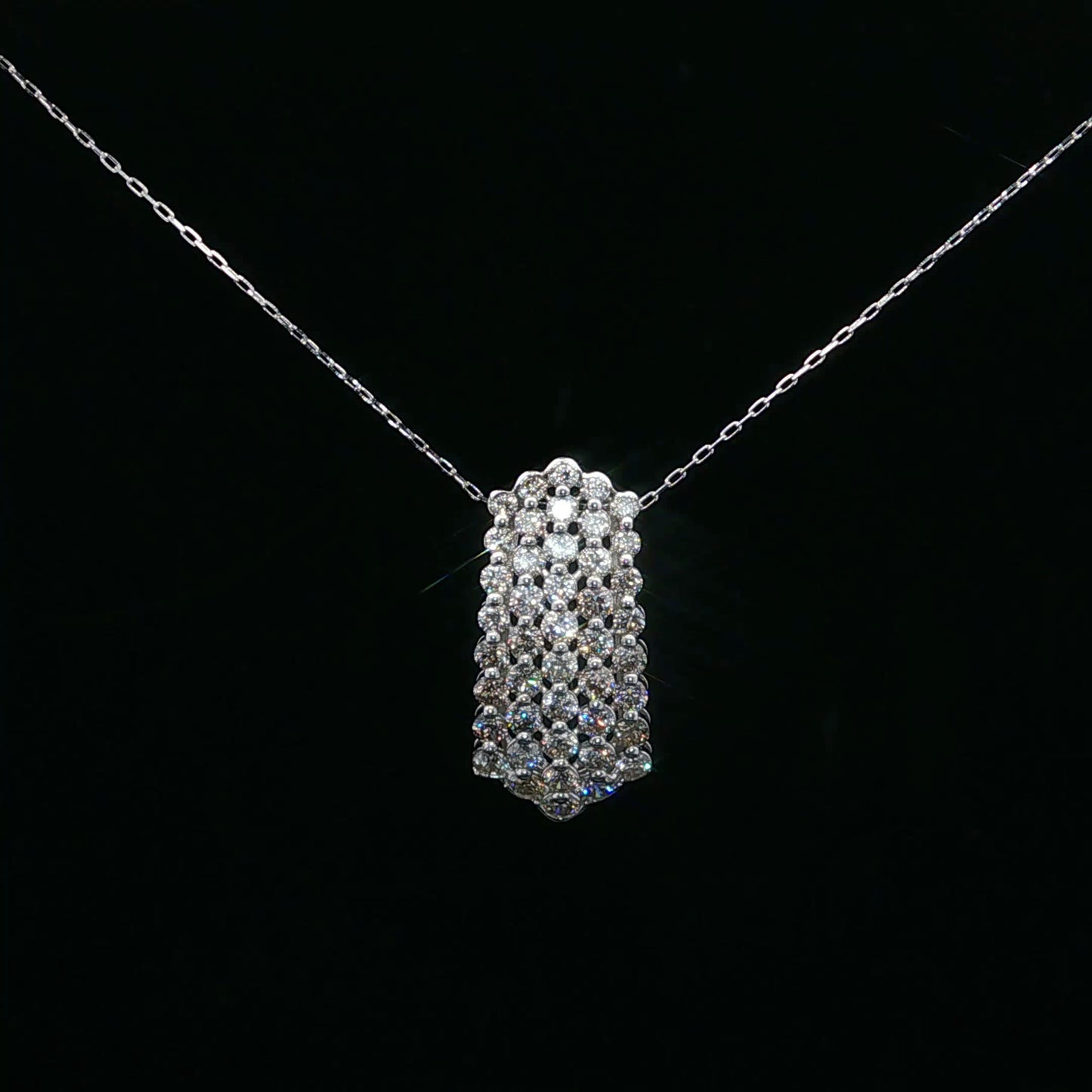 1.00ctw G/VS2 Five Row Pendant - PT900 - Natural Diamond - 64231