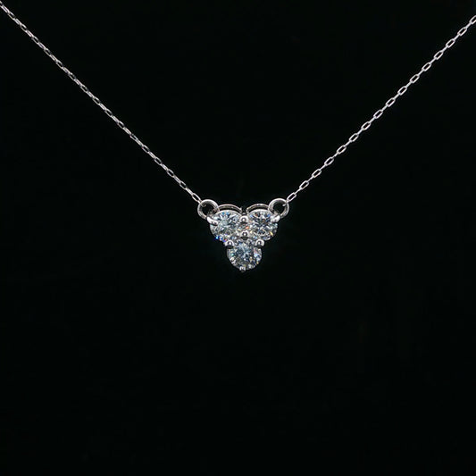 0.60ctw F/SI1 Tri-Treasure - PT900 - Natural Diamond - 64232