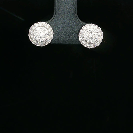 0.50ctw F/SI1 EFFY Halo - 14KW - Natural Diamond - 64233