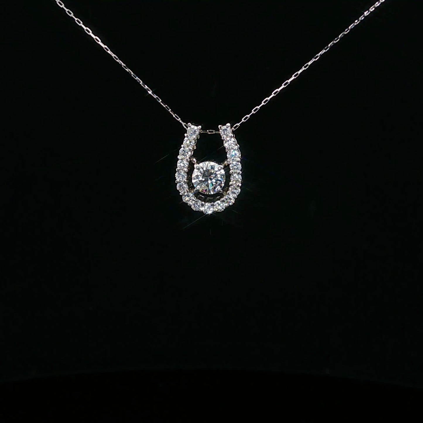 0.853ctw 0.34ct F/SI1 RBC Half Circle - PT900 - Natural Diamond - 64237