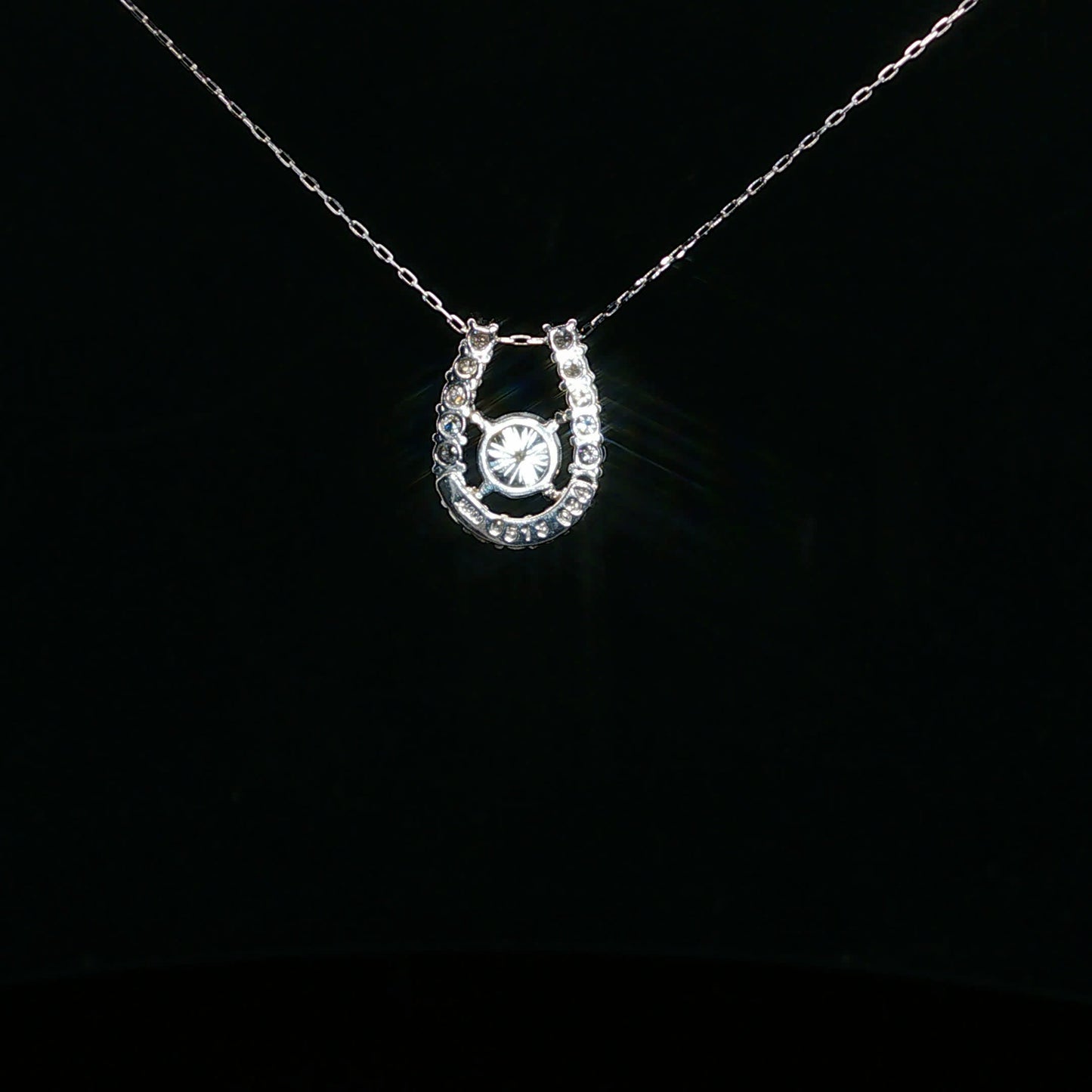 0.853ctw 0.34ct F/SI1 RBC Half Circle - PT900 - Natural Diamond - 64237