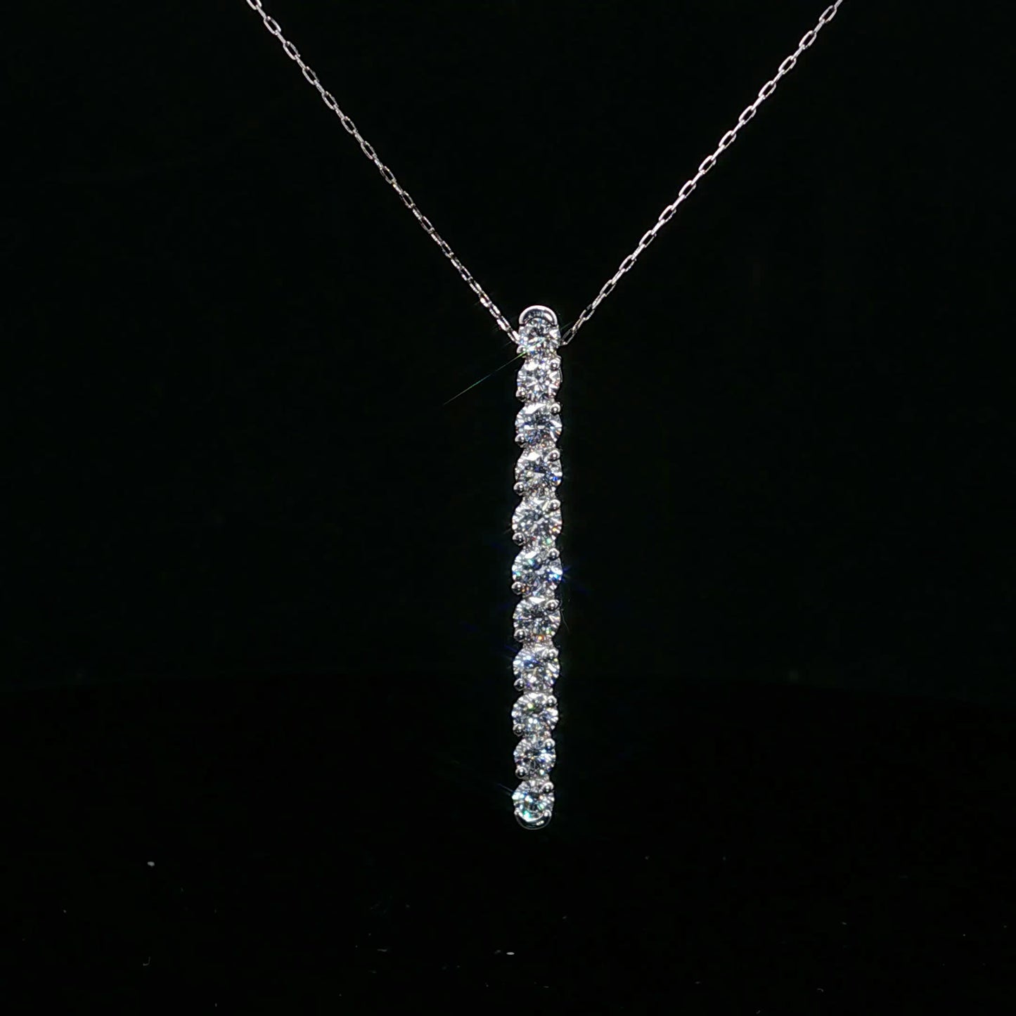 1.00ctw E/VS2 Eleven Drop - PT900 - Natural Diamond - 64239