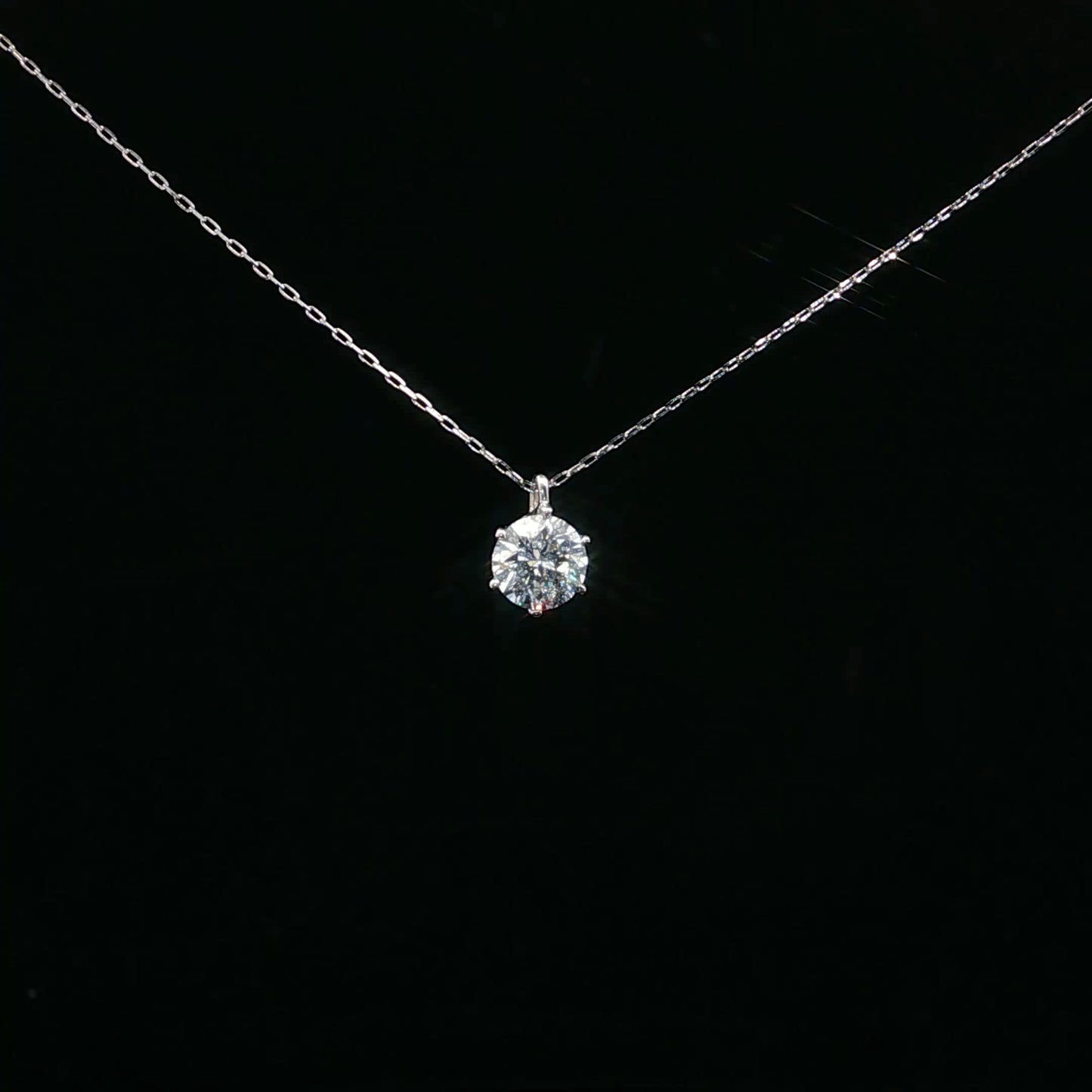 0.633ct E/SI2 Solitaire Pendant - PT900 - Natural Diamond - 64240