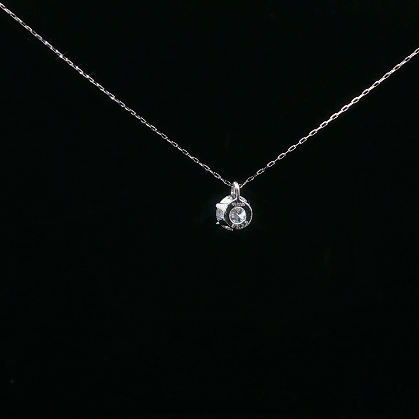 0.633ct E/SI2 Solitaire Pendant - PT900 - Natural Diamond - 64240