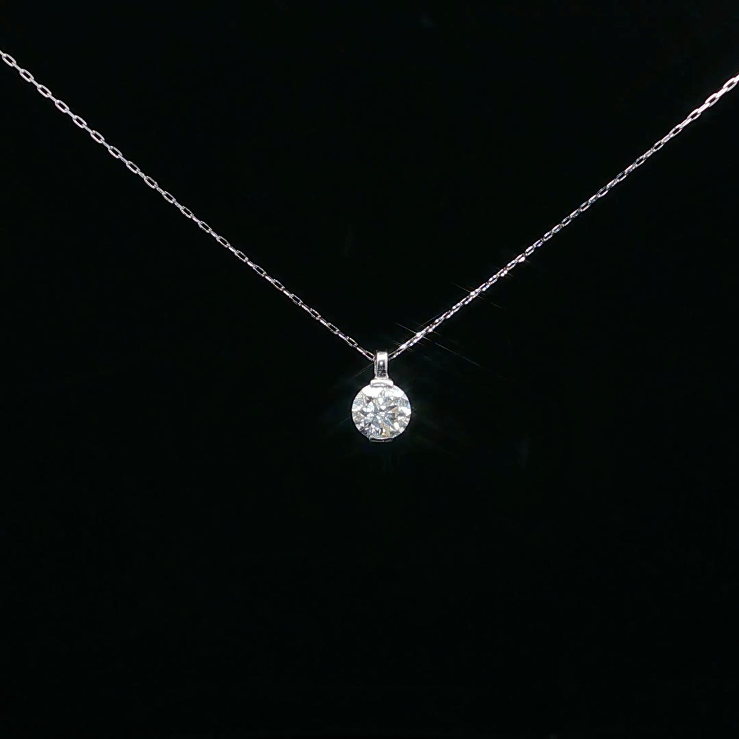 0.50ct H/SI1 Two Side Solitaire - PT900 - Natural Diamond - 64242