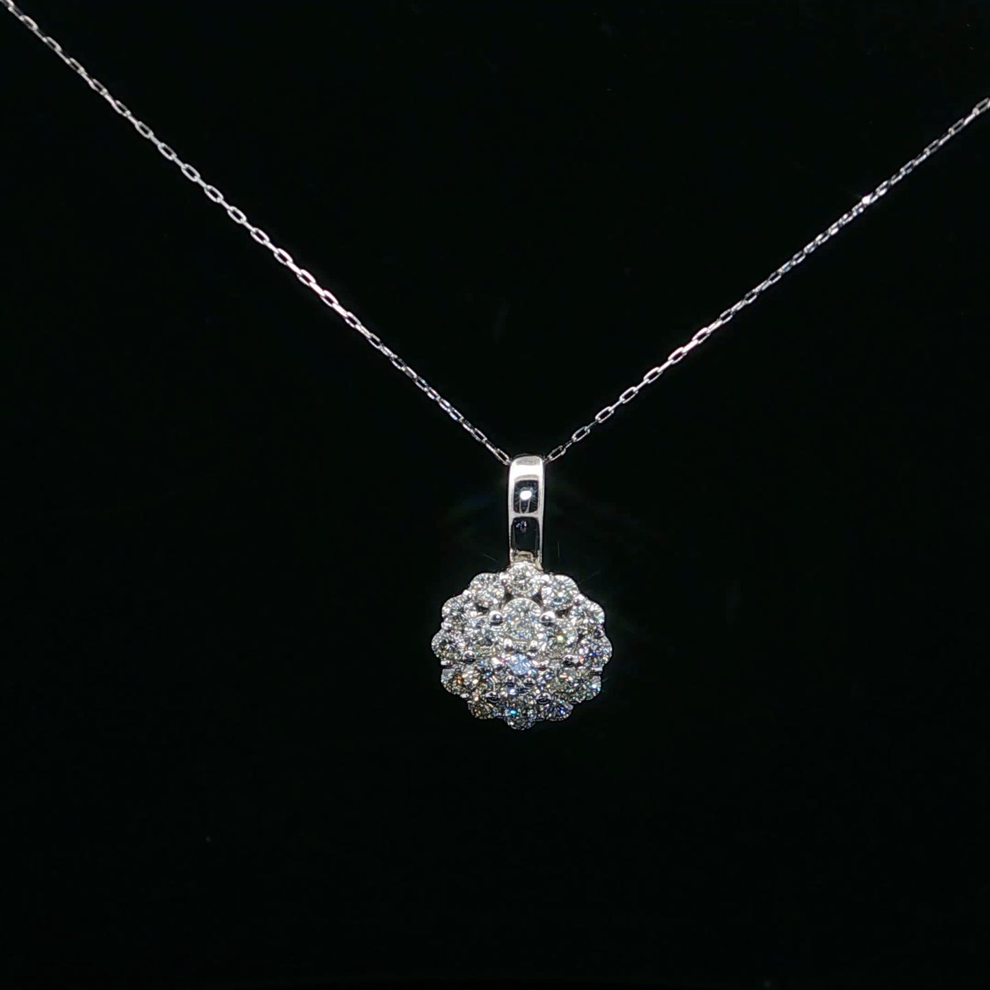 1.00ctw G/VS2 Flower Cluster - PT900 - Natural Diamond - 64245