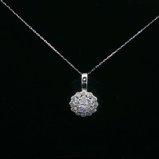 1.00ctw G/VS2 Flower Cluster - PT900 - Natural Diamond - 64245