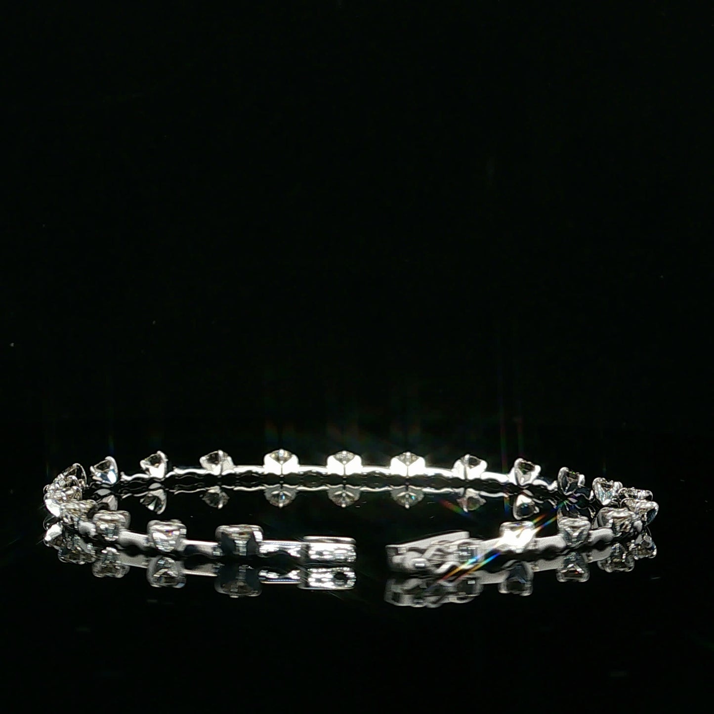 2.00ctw F/SI1 Station Bracelet - 18KW - Natural Diamond - 64250