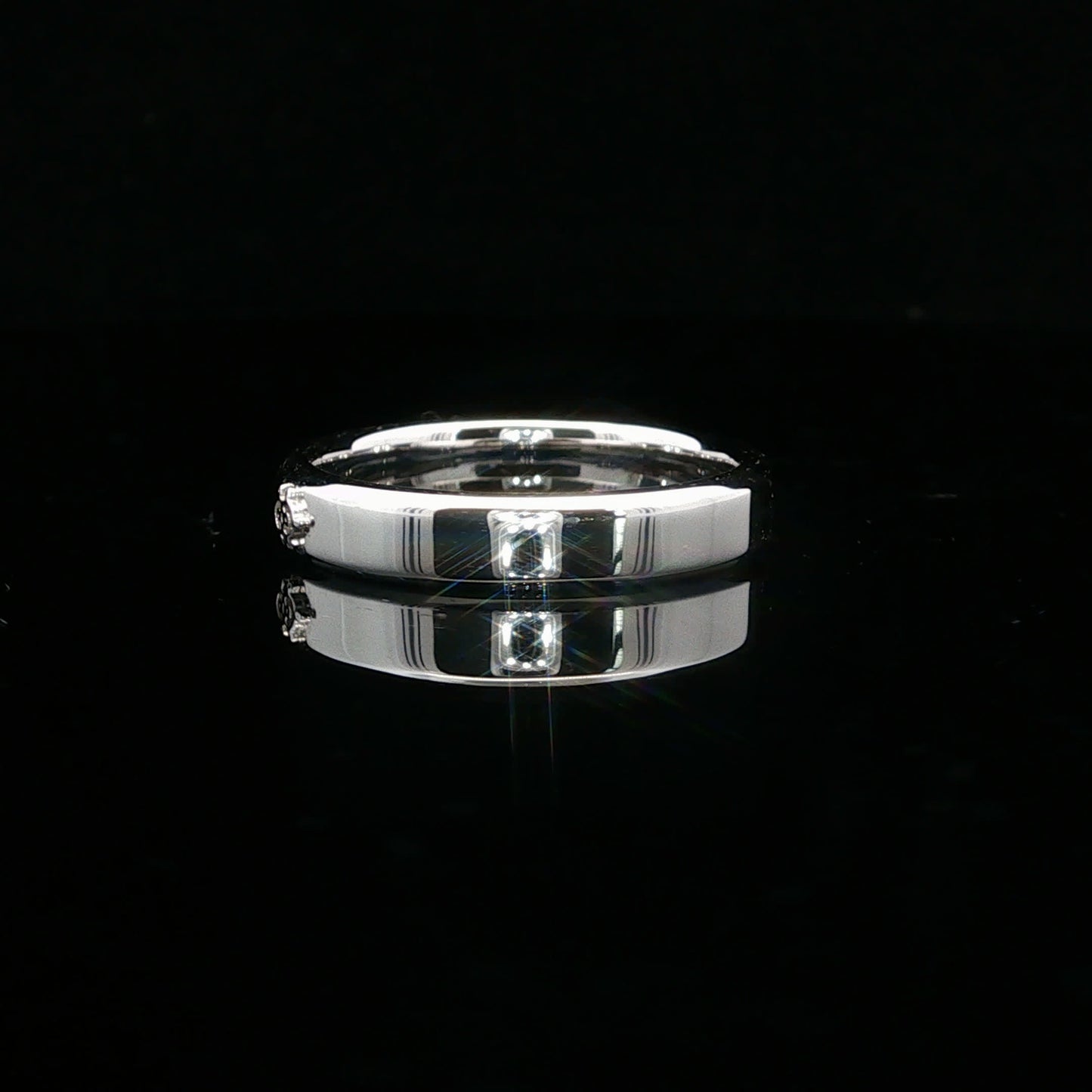 4mm Khaan Reversable - 14KW - Natural Diamond - 64274-8.75
