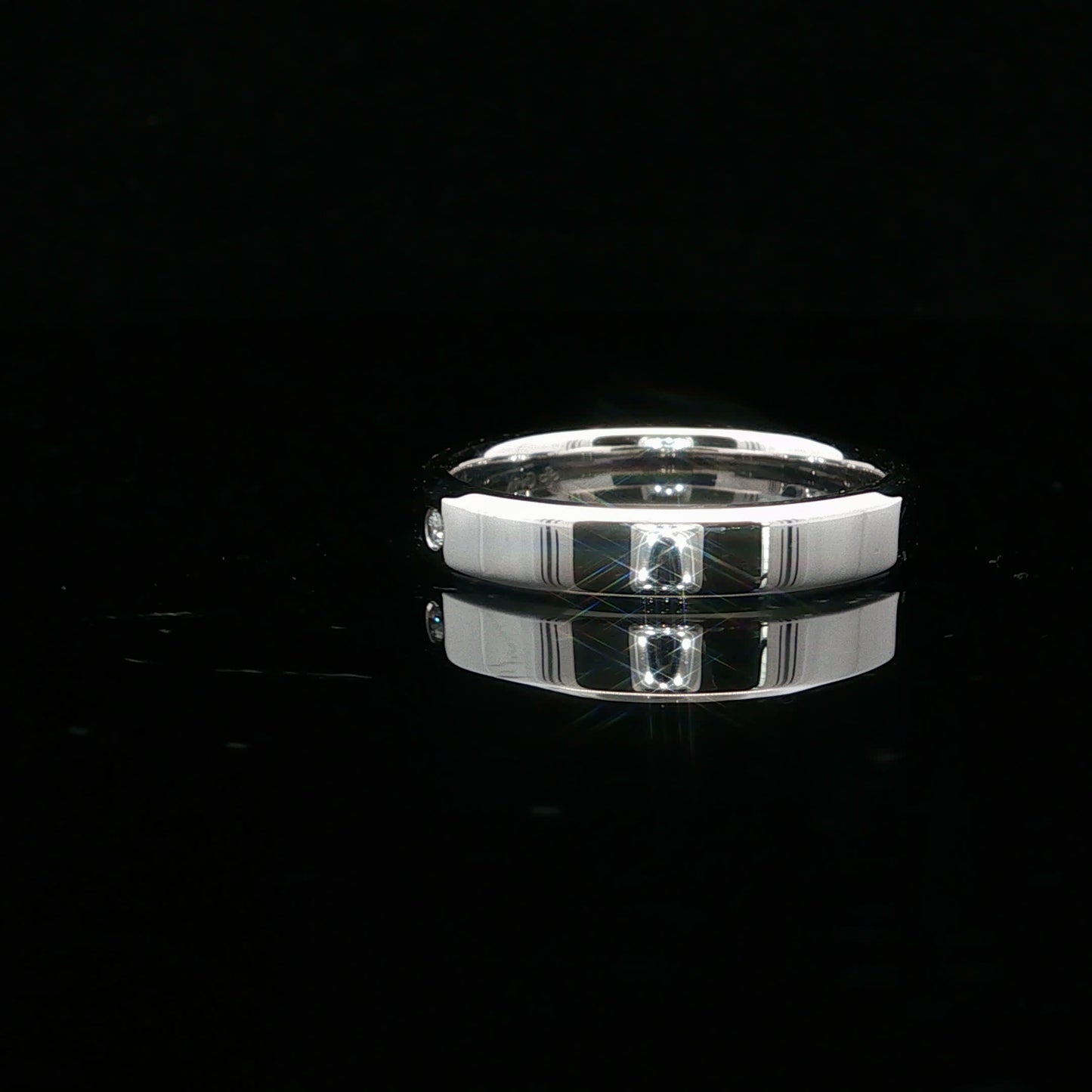 4mm Khaan Reversable - 14KW - Natural Diamond - 64274-8.75