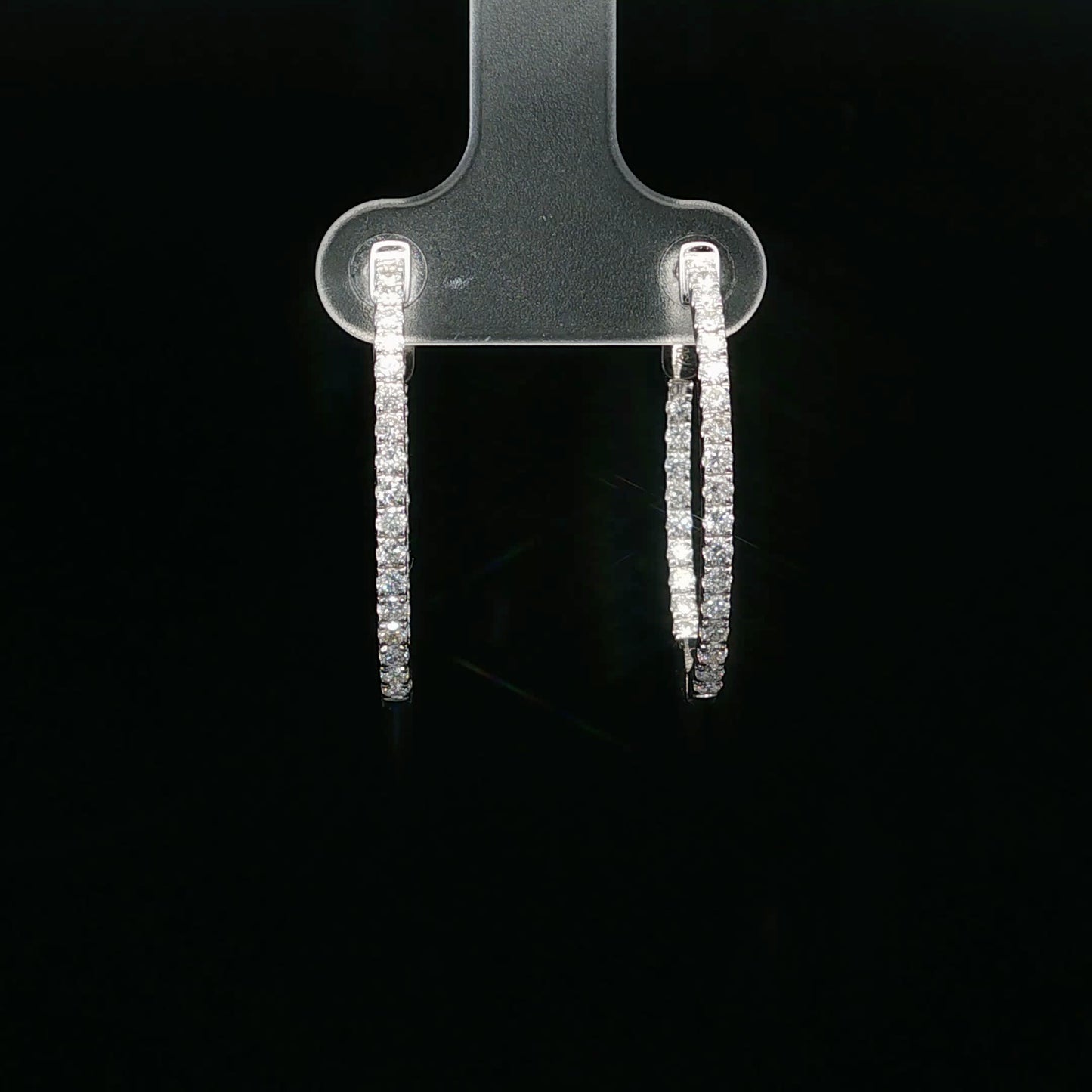 0.80ctw G/SI2 Inside Out Hoop - 18KW - Natural Diamond - 64271