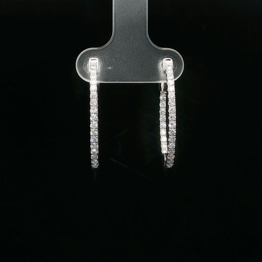 0.80ctw G/SI2 Inside Out Hoop - 18KW - Natural Diamond - 64271