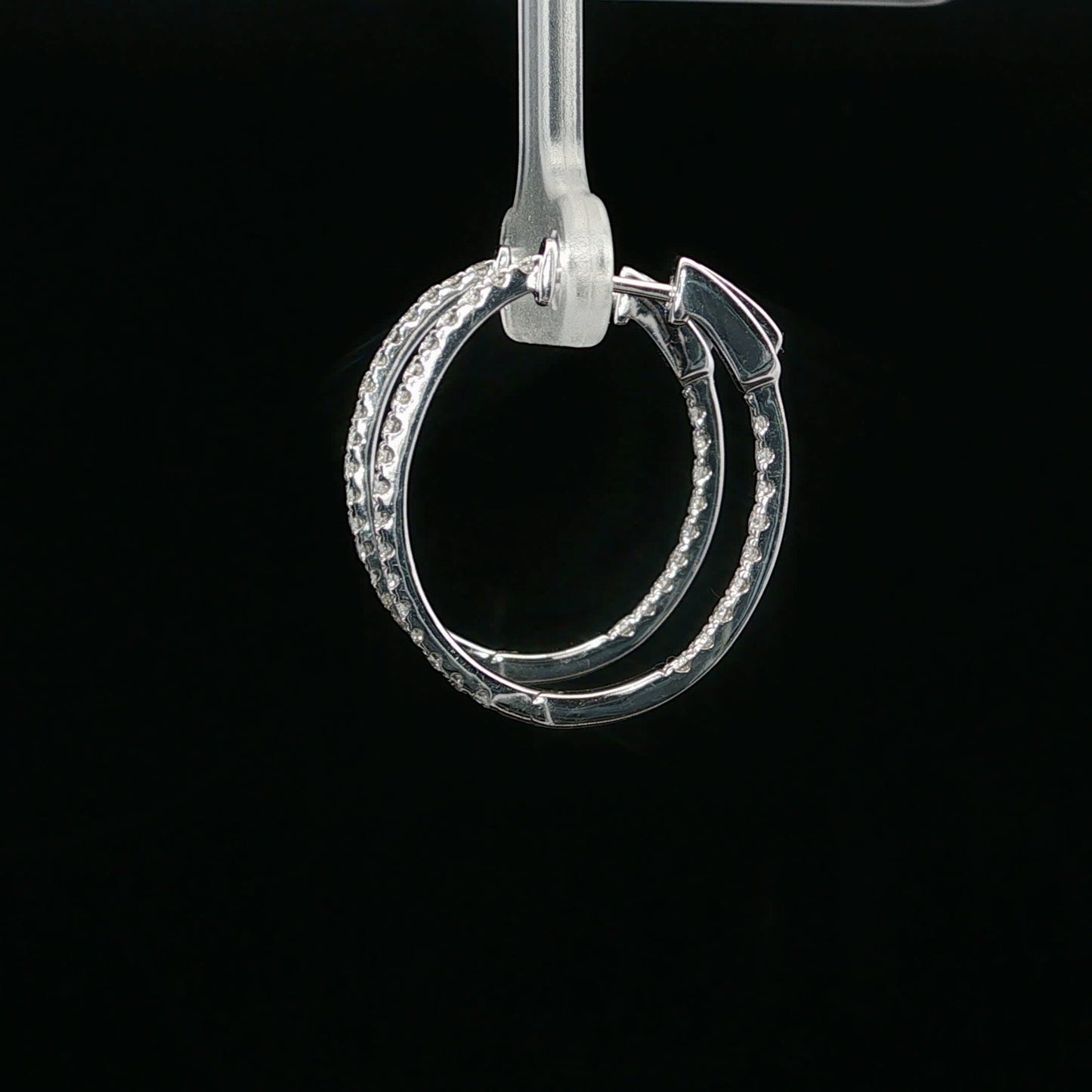 0.80ctw G/SI2 Inside Out Hoop - 18KW - Natural Diamond - 64271
