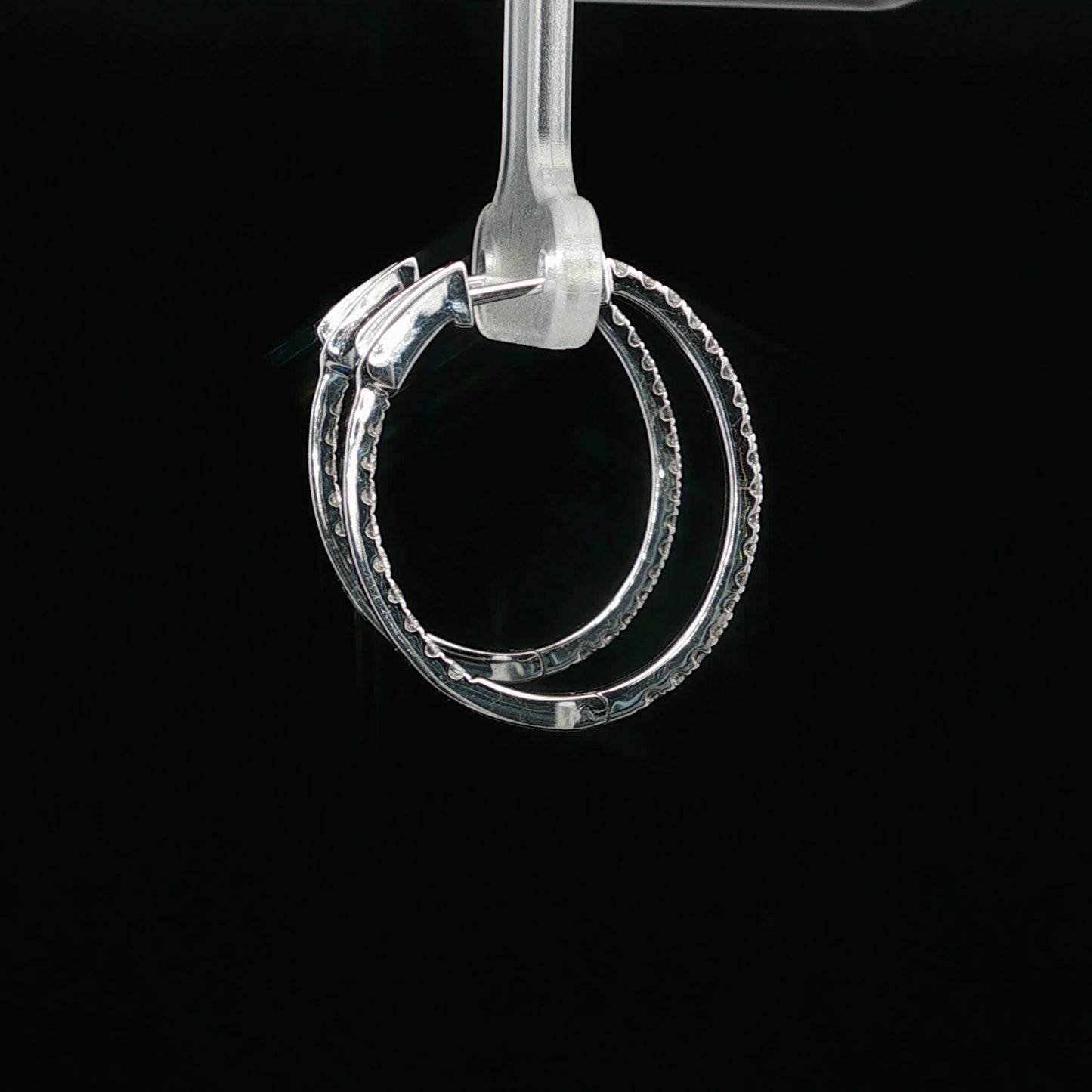 0.80ctw G/SI2 Inside Out Hoop - 18KW - Natural Diamond - 64271