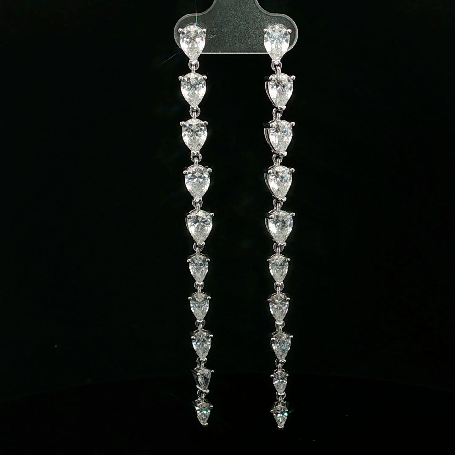 White Pear Gradual Drop - S925 - Australian CZ - 64273