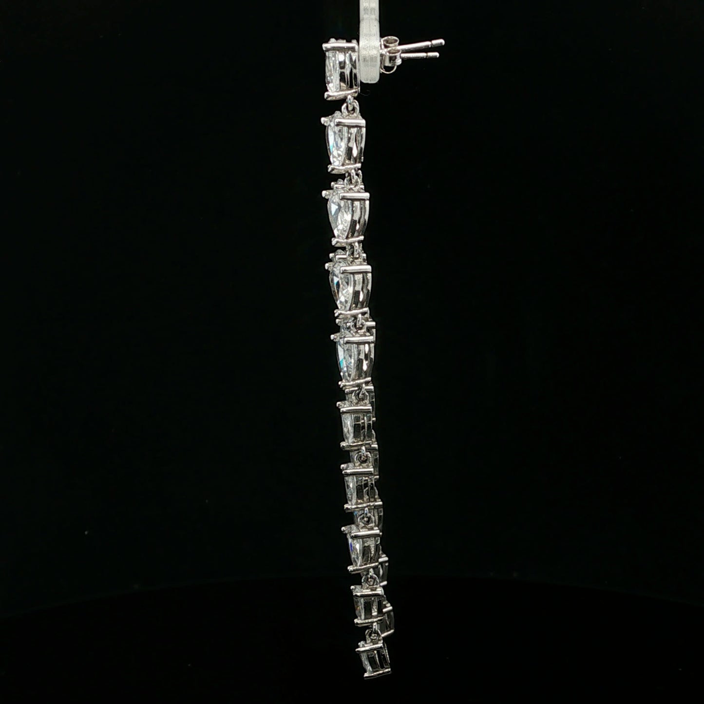 White Pear Gradual Drop - S925 - Australian CZ - 64273