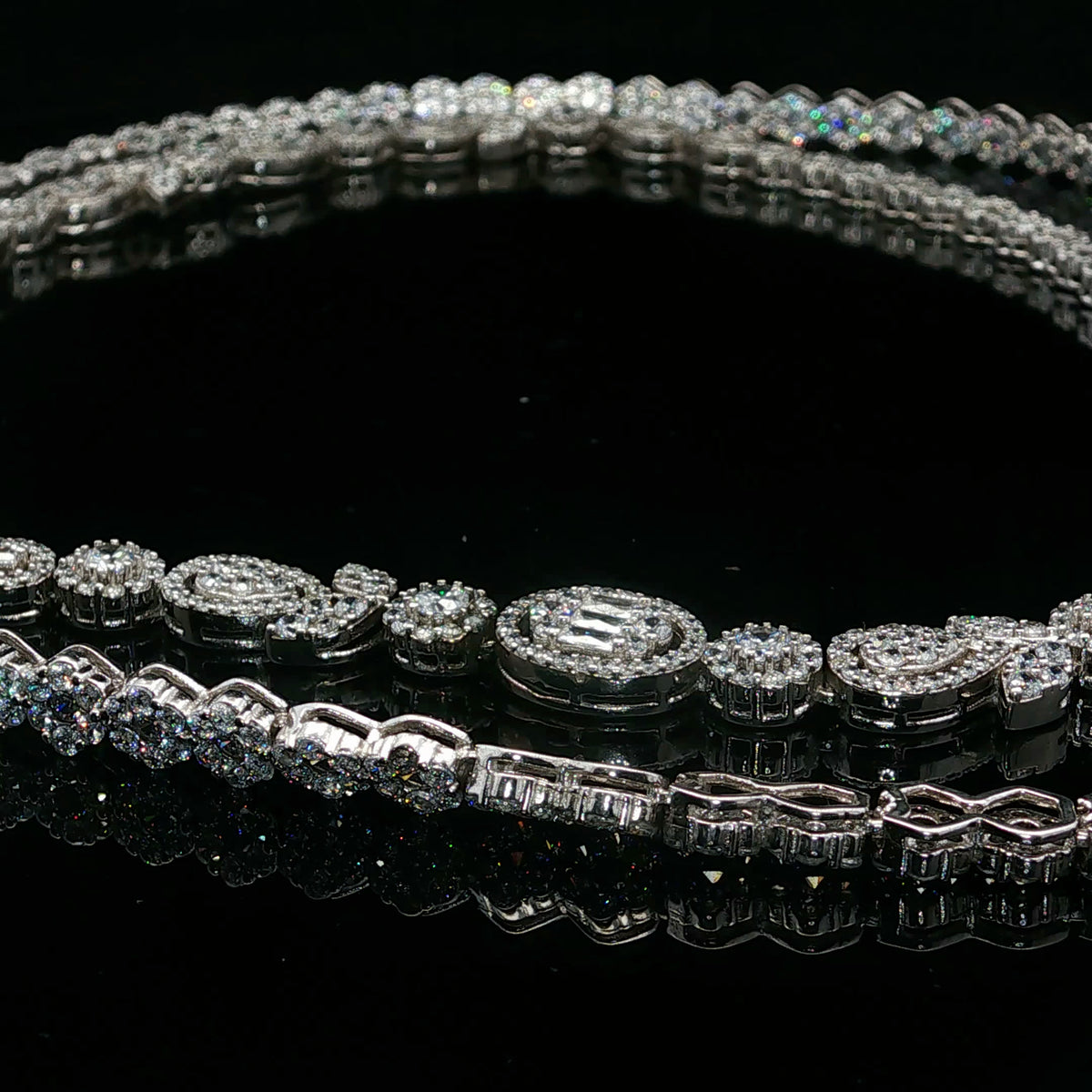 85cm Multi Shape Necklace - S925 - Cubic Zirconia - 64314