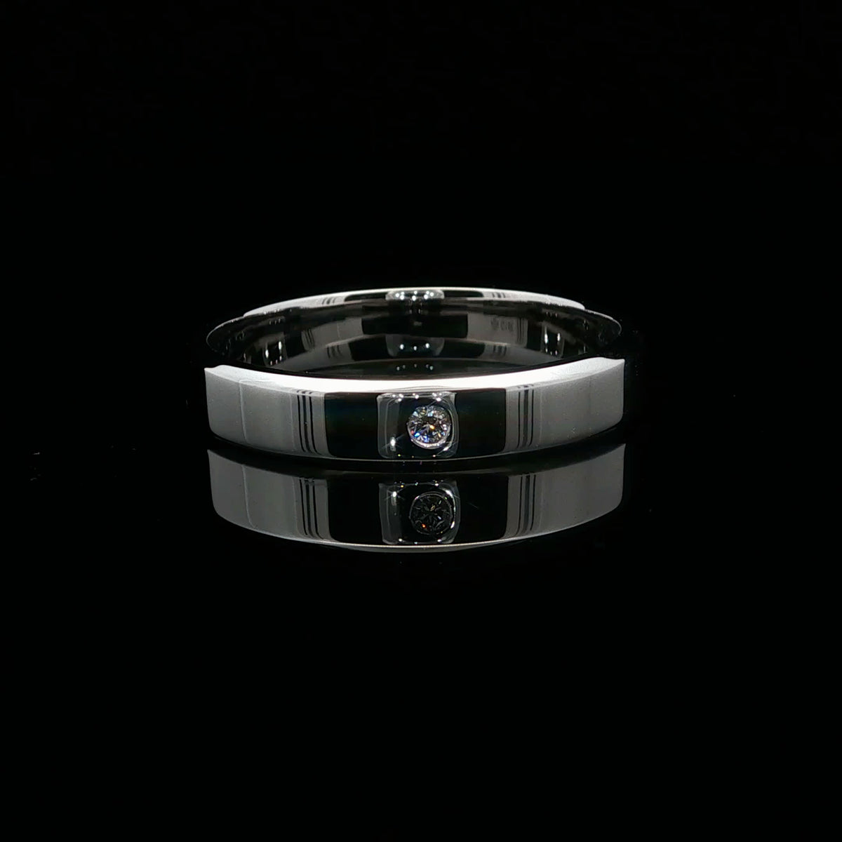 4mm Tolin Band - 14KW - Natural Diamond - 33007-10.5-1