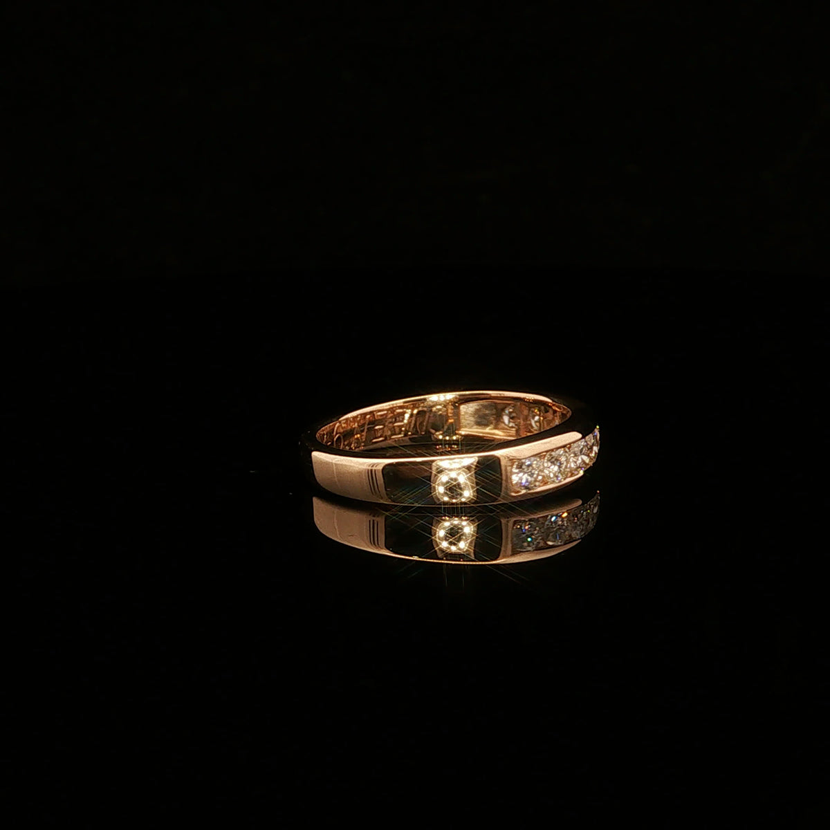 0.60ctw F/SI1 9 Stone Band - 14KY - Natural Diamond - 64318
