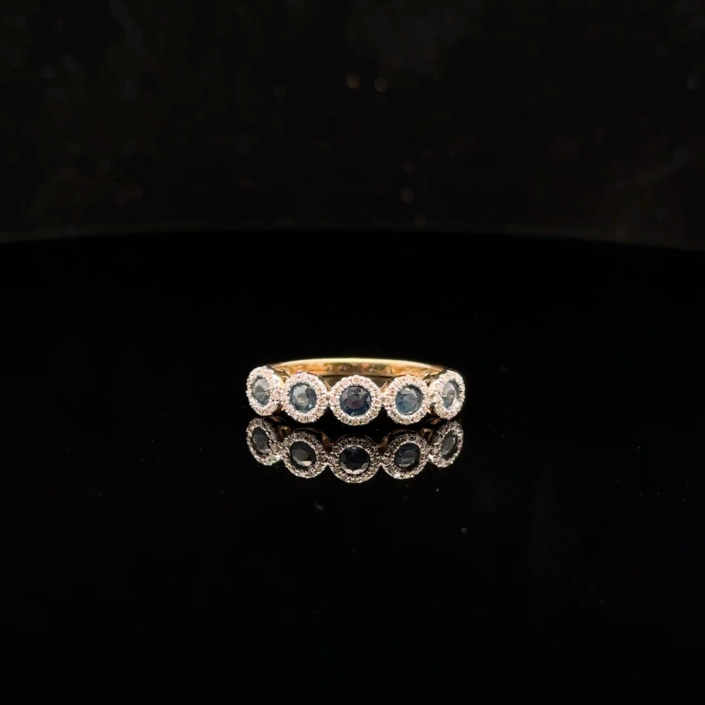 Natural Sapphire Band 0.20ctw. #7 14KY - 41048