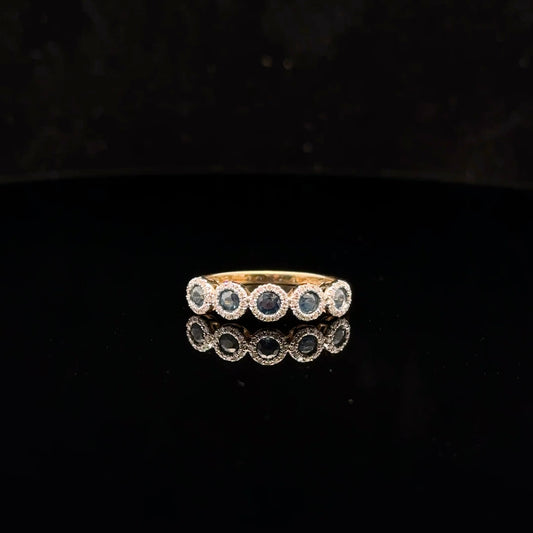 Natural Sapphire Band 0.20ctw. #7 14KY - 41048