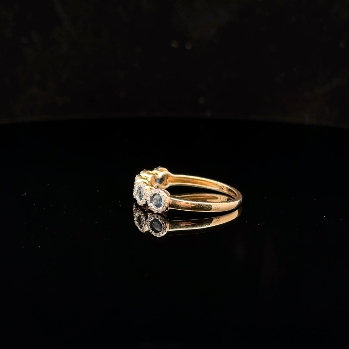 Natural Sapphire Band 0.20ctw. #7 14KY - 41048