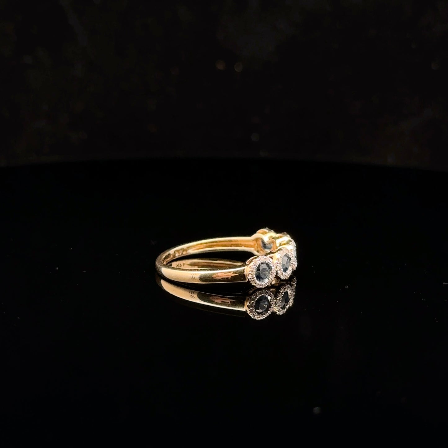 Natural Sapphire Band 0.20ctw. #7 14KY - 41048