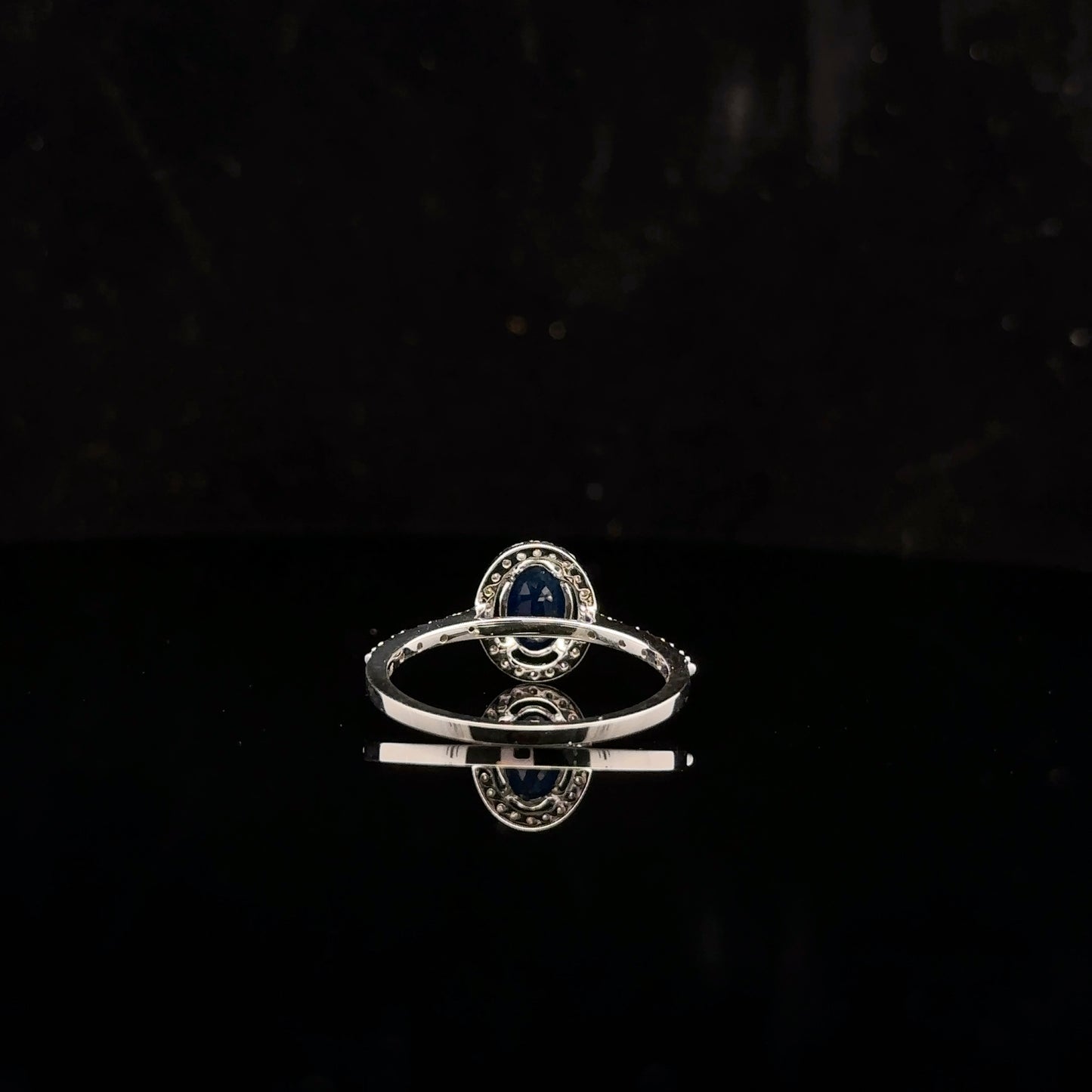 7x5 Sapphire oval - 10KW - 0.15ctw diamond #7 - Natural sapphire - 34445