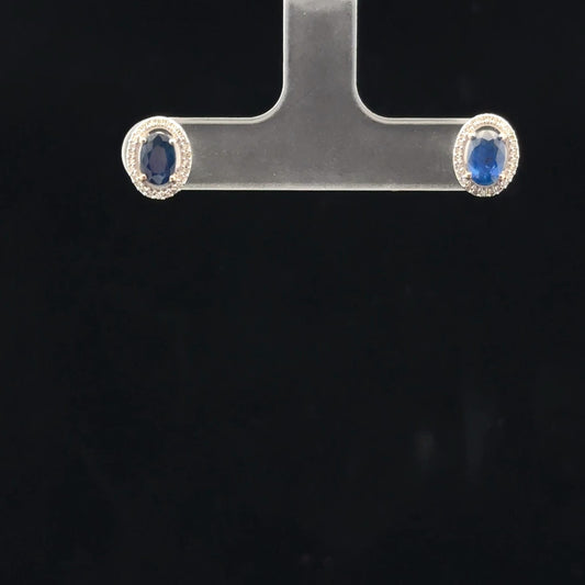 6x4 Natural sapphire - 10KW - 0.15ctw - Natural diamond - 34394