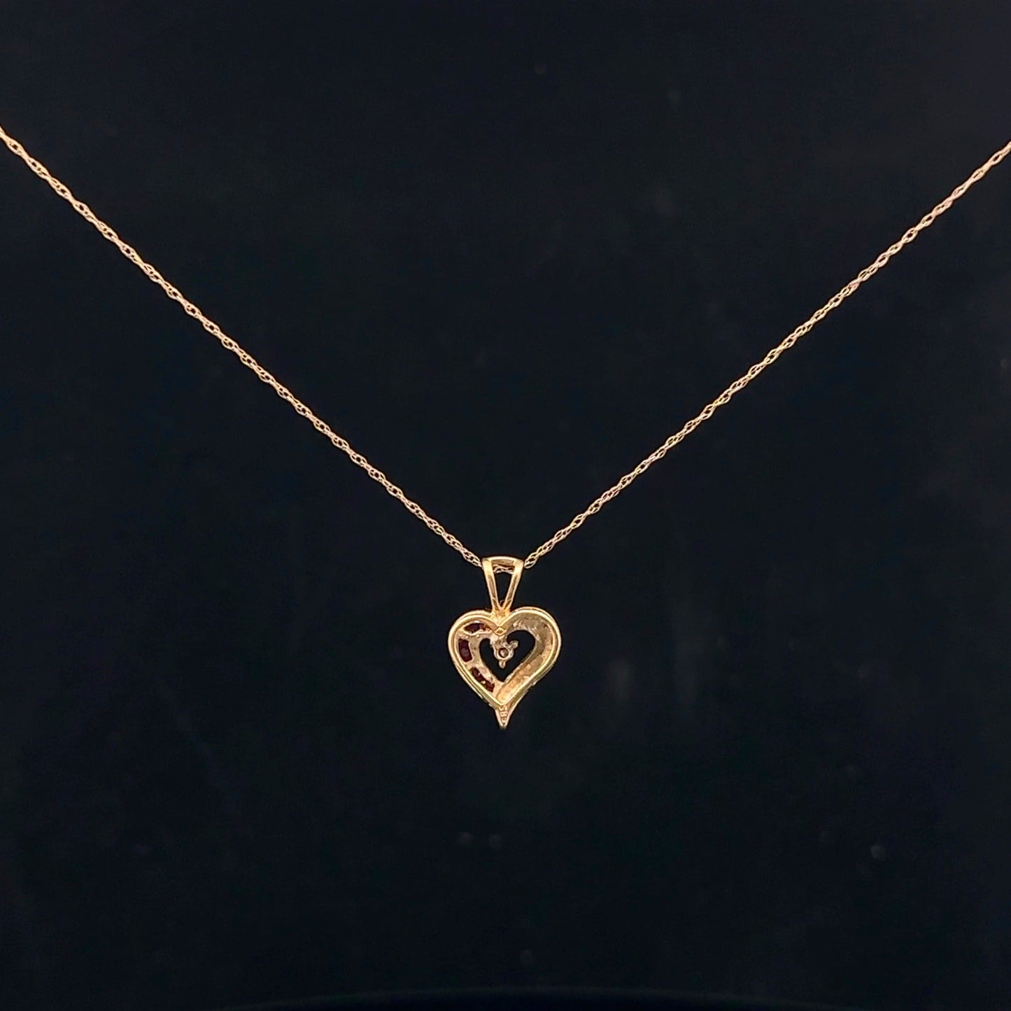 Ruby Heart Pendant 14KY - 11968
